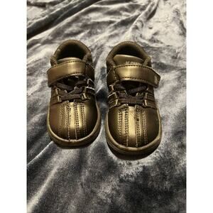 K-Swiss Toddler Size 4 Black Uniform School Shoes Hook & Loop Sneakers EUC